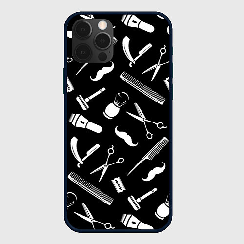 Чехол iPhone 12 Pro Инструменты парикмахера / 3D-Черный – фото 1