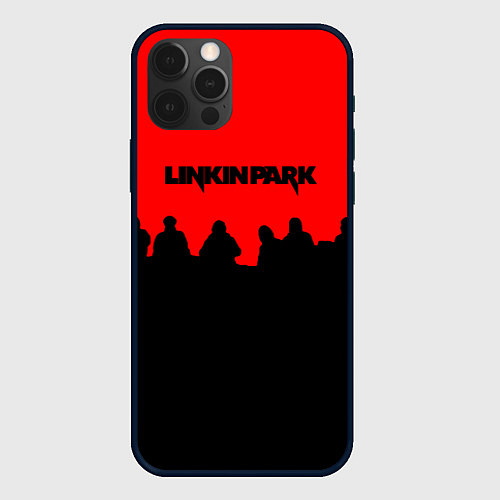 Чехол iPhone 12 Pro Linkin park rock team / 3D-Черный – фото 1
