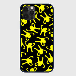 Чехол для iPhone 12 Pro Ъуъ съука pattern mem, цвет: 3D-черный