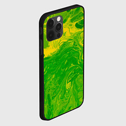 Чехол для iPhone 12 Pro Зеленые подтеки, цвет: 3D-черный — фото 2