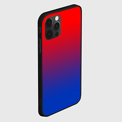 Чехол для iPhone 12 Pro Красный и синий градиент, цвет: 3D-черный — фото 2