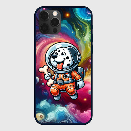 Чехол iPhone 12 Pro Funny dalmatian puppy - ai art / 3D-Черный – фото 1