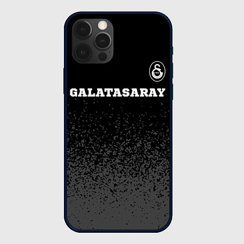 Чехол iPhone 12 Pro Galatasaray sport на темном фоне посередине / 3D-Черный – фото 1