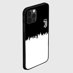 Чехол для iPhone 12 Pro Juventus белый огонь текстура, цвет: 3D-черный — фото 2