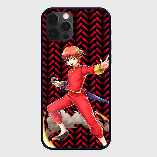 Чехол iPhone 12 Pro Кагура Ято из Гинтамы / 3D-Черный – фото 1