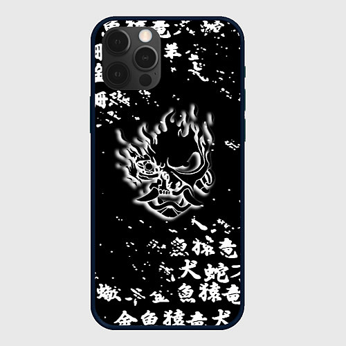 Чехол iPhone 12 Pro Samurai pattern japan 2077 / 3D-Черный – фото 1