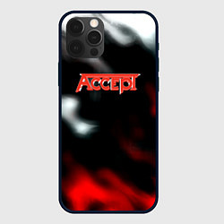 Чехол для iPhone 12 Pro Accept rock steel, цвет: 3D-черный