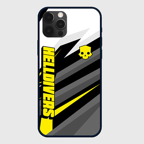 Чехол iPhone 12 Pro Helldivers 2: Uniform Yellow x White / 3D-Черный – фото 1