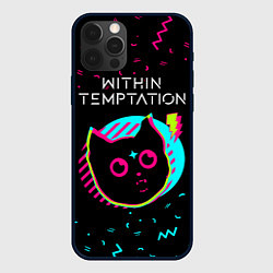 Чехол для iPhone 12 Pro Within Temptation - rock star cat, цвет: 3D-черный