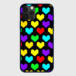 Чехол iPhone 12 Pro Undertale heart pattern