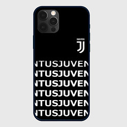Чехол для iPhone 12 Pro Juventus pattern fc club steel, цвет: 3D-черный