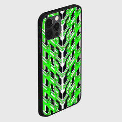 Чехол для iPhone 12 Pro Зелёная техно броня, цвет: 3D-черный — фото 2