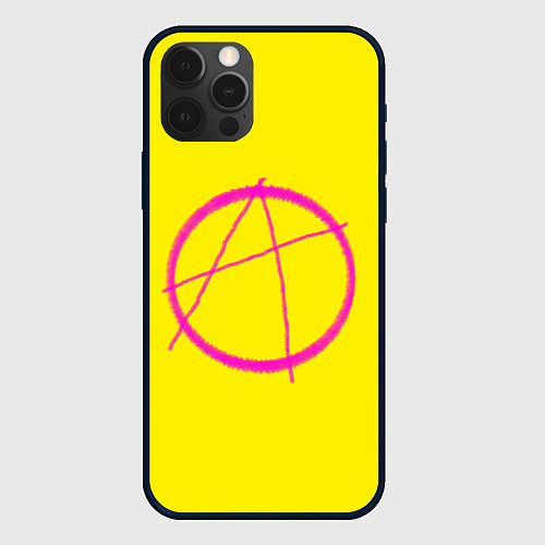 Чехол iPhone 12 Pro Символ Анархиста / 3D-Черный – фото 1