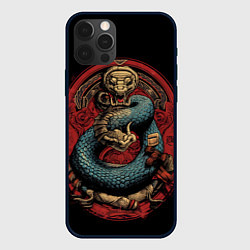 Чехол для iPhone 12 Pro Боевой дракон Муай-тай, цвет: 3D-черный