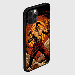 Чехол для iPhone 12 Pro Муай тай боец в стойке, цвет: 3D-черный — фото 2
