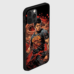 Чехол для iPhone 12 Pro Муай-Тай боец с драконом, цвет: 3D-черный — фото 2