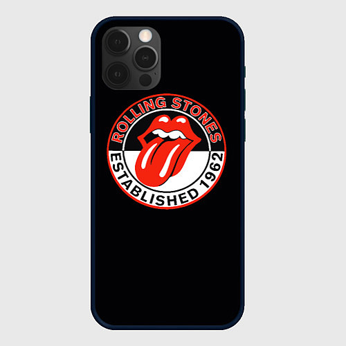 Чехол iPhone 12 Pro Rolling Stones Established 1962 group / 3D-Черный – фото 1