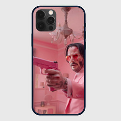 Чехол iPhone 12 Pro Джон Уик в розовом костюме