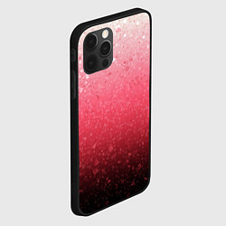 Чехол для iPhone 12 Pro Градиент розово-чёрный брызги, цвет: 3D-черный — фото 2