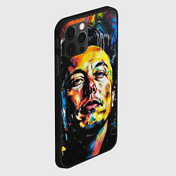 Чехол для iPhone 12 Pro Граффити портрет Илона Маска, цвет: 3D-черный — фото 2