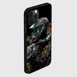 Чехол для iPhone 12 Pro Абстрактный байкер, цвет: 3D-черный — фото 2