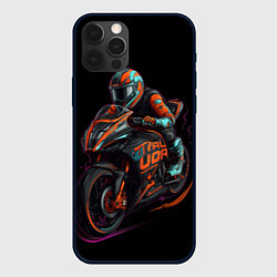 Чехол для iPhone 12 Pro Мотоцикл будущего в стиле киберпанк, цвет: 3D-черный