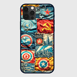 Чехол iPhone 12 Pro Пэчворк джинсы в СССР