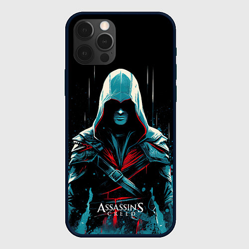 Чехол iPhone 12 Pro Assassins creed ночной образ / 3D-Черный – фото 1