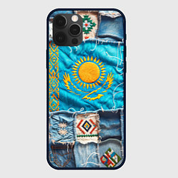 Чехол iPhone 12 Pro Пэчворк джинсы в Казахстане
