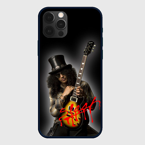 Чехол iPhone 12 Pro Slash музыкант группы Guns N Roses / 3D-Черный – фото 1