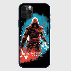 Чехол iPhone 12 Pro Assassins creed фон абстрактный