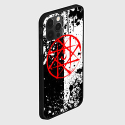 Чехол для iPhone 12 Pro Стальной алхимик - брызги черно-белые, цвет: 3D-черный — фото 2
