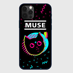 Чехол для iPhone 12 Pro Muse - rock star cat, цвет: 3D-черный