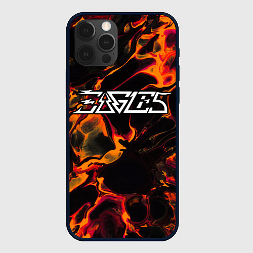 Чехол iPhone 12 Pro Eagles red lava / 3D-Черный – фото 1