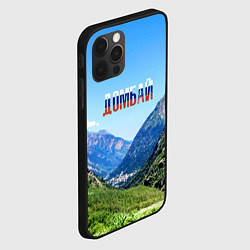 Чехол для iPhone 12 Pro Домбай в цветах флага России, цвет: 3D-черный — фото 2