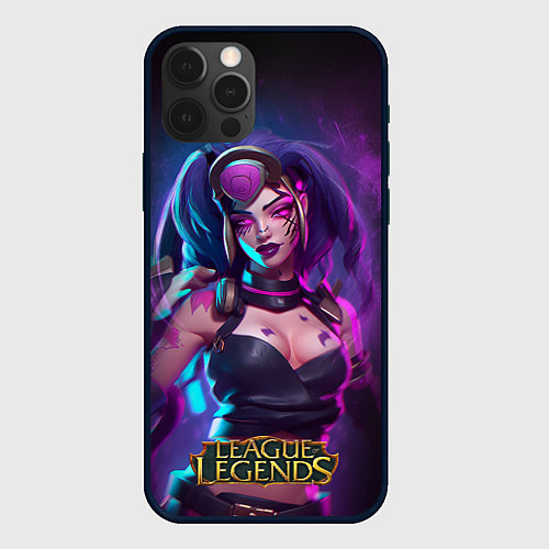 Чехол iPhone 12 Pro League Of Legends Akali Kda / 3D-Черный – фото 1