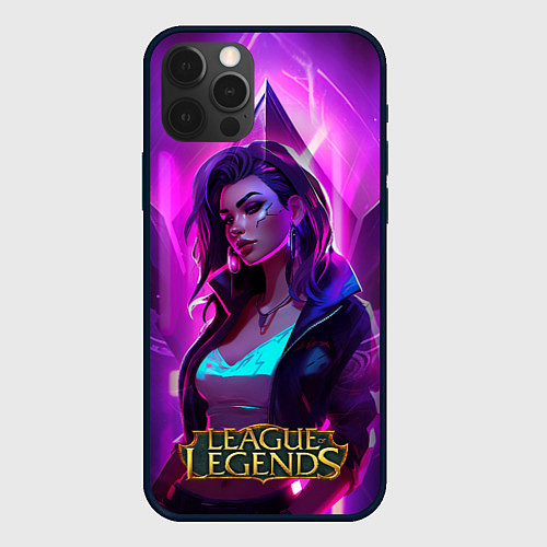 Чехол iPhone 12 Pro League of Legends Kaisa Kda style / 3D-Черный – фото 1