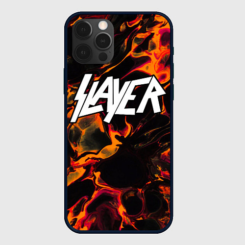 Чехол iPhone 12 Pro Slayer red lava / 3D-Черный – фото 1