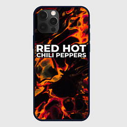 Чехол для iPhone 12 Pro Red Hot Chili Peppers red lava, цвет: 3D-черный