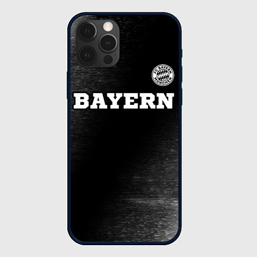 Чехол iPhone 12 Pro Bayern sport на темном фоне посередине / 3D-Черный – фото 1