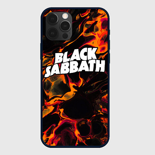 Чехол iPhone 12 Pro Black Sabbath red lava / 3D-Черный – фото 1