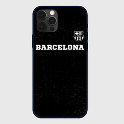 Чехол для iPhone 12 Pro Barcelona sport на темном фоне посередине, цвет: 3D-черный