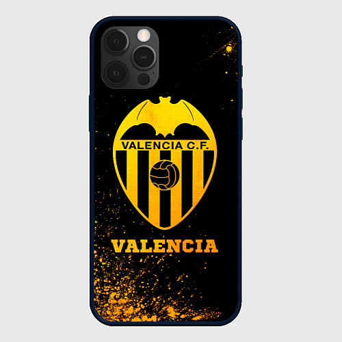 Чехол iPhone 12 Pro Valencia - gold gradient / 3D-Черный – фото 1