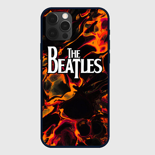 Чехол iPhone 12 Pro The Beatles red lava / 3D-Черный – фото 1