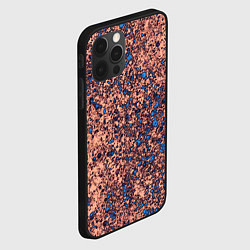 Чехол для iPhone 12 Pro Абстракция земляной с голубым свечением, цвет: 3D-черный — фото 2