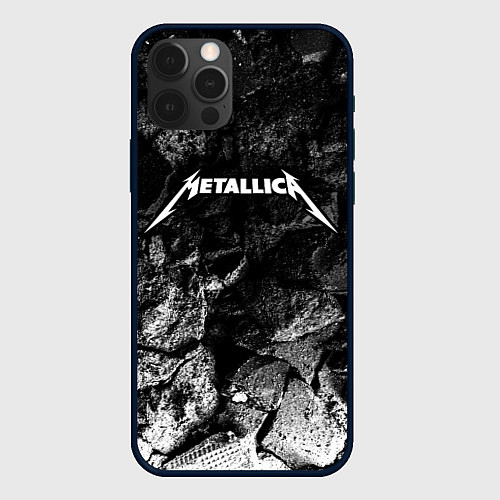 Чехол iPhone 12 Pro Metallica black graphite / 3D-Черный – фото 1