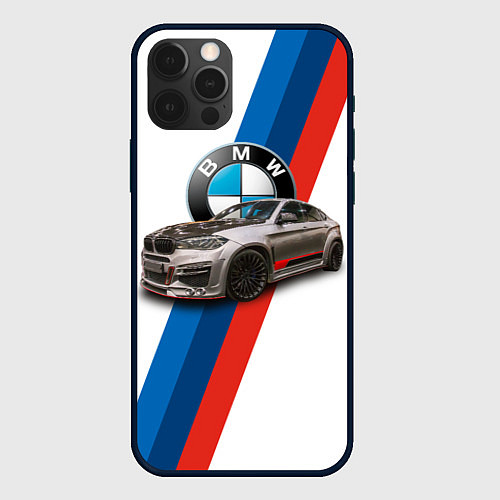 Чехол iPhone 12 Pro Немецкий кроссовер BMW X6 M / 3D-Черный – фото 1