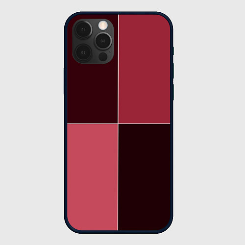 Чехол iPhone 12 Pro Тёмный розовый 4 цвета / 3D-Черный – фото 1