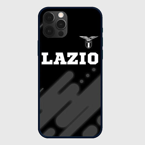 Чехол iPhone 12 Pro Lazio sport на темном фоне посередине / 3D-Черный – фото 1