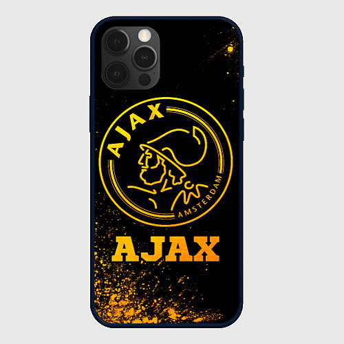 Чехол iPhone 12 Pro Ajax - gold gradient / 3D-Черный – фото 1